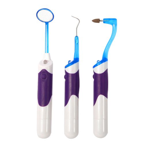 Dental scaler kit led instruments tips mirror set for family use personal for sale