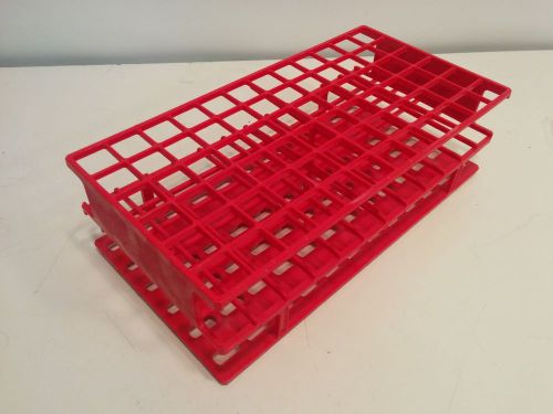 NALGENE Red Plastic Unwire 72-Position 16mm Culture Test Tube Rack Support