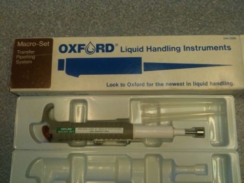 Oxford Pipettor Macro Set Transfer Pipetting System