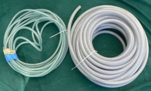 High pressure braided pvc tubing, 2 rolls - 1/2&#034; id (83 feet) + 1/4&#034; id (40 feet for sale
