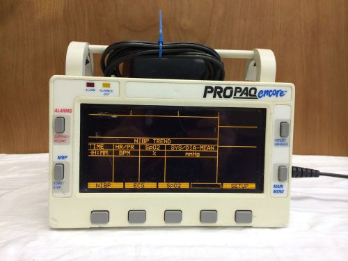 Propaq Encore 202 EL Patient Monitor+ Welch Allyn power chord-ships worldwide