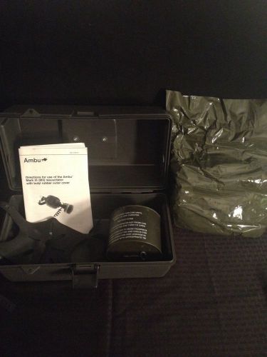 NEW AMBU Resuscitator Mark III Kit In Case 6515-01-338-6602 w/Mask &amp; Harness
