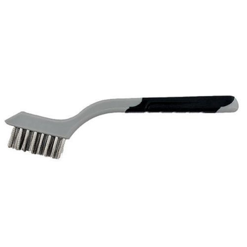 Stainless Steel Soft Grip Bristle Brush - 7&#034;L x 0.25&#034; Brush Width 3 pk