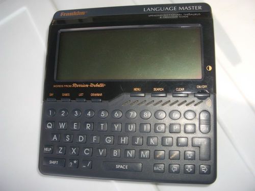 Gently used franklin language master dictionary, thesaurus, model lm-6000b guide for sale