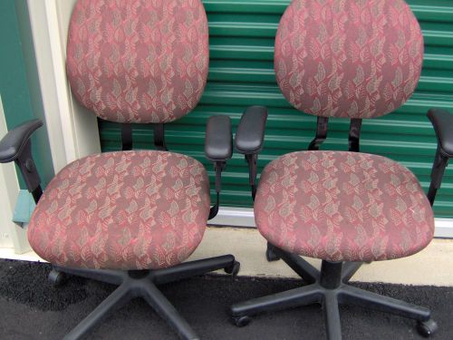 Office Chairs---W/Leaves design---***Lot of 2***Good Cosmetic Condition---Nice!$