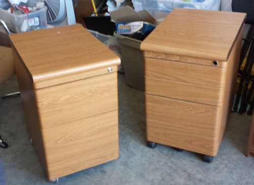 Pair of 2 drawer File cabinet Legal Size all Wood no reserve SIMPLYSWEETBUFFETS