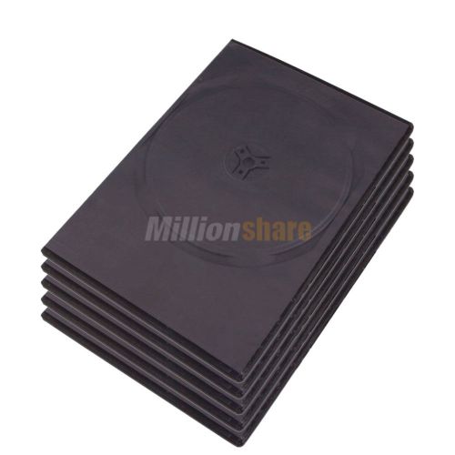 5 standard 6mm black double multi 2 hold 2 discs dvd cd case box for sale
