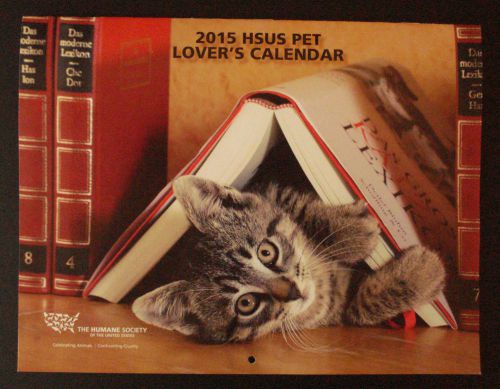 2015 HSUS Pet Lover&#039;s 12 Month Wall Calendar Humane Society Dogs Cats &amp; Other
