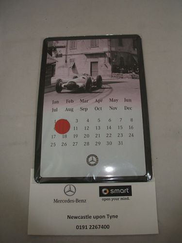 Genuine Mercedes-Benz Metal Classic Wall Calendar B66041492 NEW