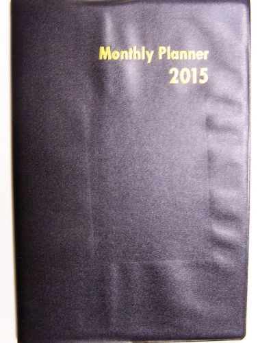 NEW 2015  MONTHLY PLANNER/ORGANIZER BLACK SMALLER  5&#034; X 7&#034;  FREE SHIPPING!!!
