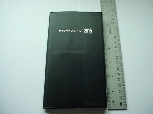 Black 2015 Weekly Daily Planner - Appointment Book Student Planner - Pocket Size