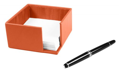 LUCRIN - Memo Paper Holder, 500 sheets - Smooth Cow Leather - Orange