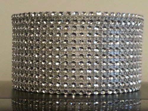 Recycled Tin Can BLINGED OUT Faux Rhinestone Desk Accessory Storage Cup