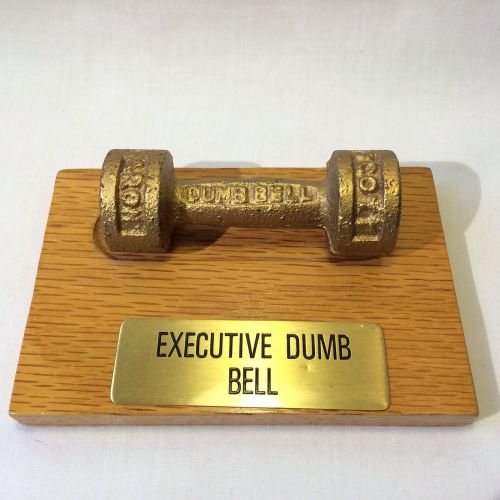 Vtg EXECUTIVE DUMB BELL Dumbbell Paper Weight Paperweight 3.25&#034; Desk Office Work