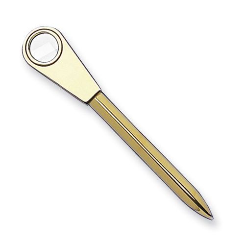 Brass-plated Magnifying Glass and Letter Opener Office