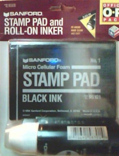 SANFORD STAMP PAD AND ROLL ON INKER OFFICE O.P. PACK #95500