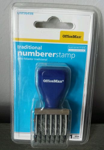 Office Max traditional numberer stamp Requires Use of Stamp Pad