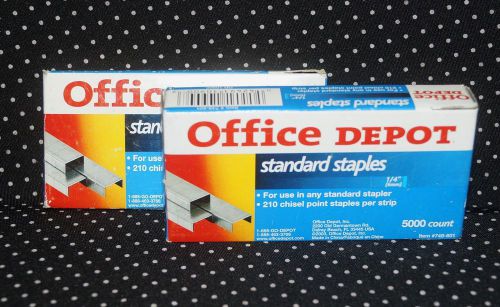Office Depot Standard Staples 5000 Count Lot of 2 NEW ITEM