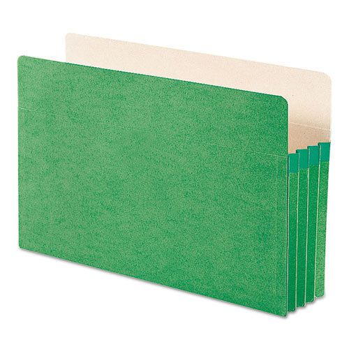 3 1/2 Inch Accordion Expansion Colored File Pocket, Straight Tab, Legal, Green