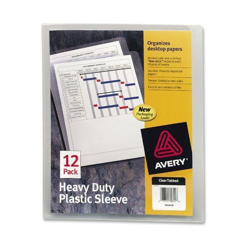 Avery Heavy-Duty Plastic Sleeves  Polypropylene  Letter Size  Clear  12 per Pack