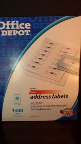 Office Depot Address Labels White Laser 3 1/3&#034; x 4&#034; (Item# 612-041)