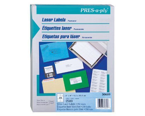 Avery Shipping Label - 2&#034; Width X 4&#034; Length - 2500 / Box - Rectangle - (30609)