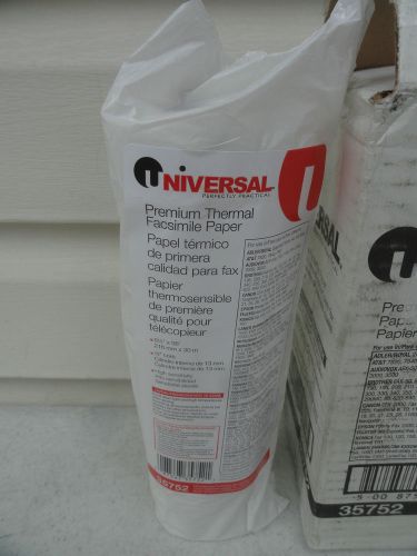 6 pack case of Universal Premium Thermal fax paper rolls 35752