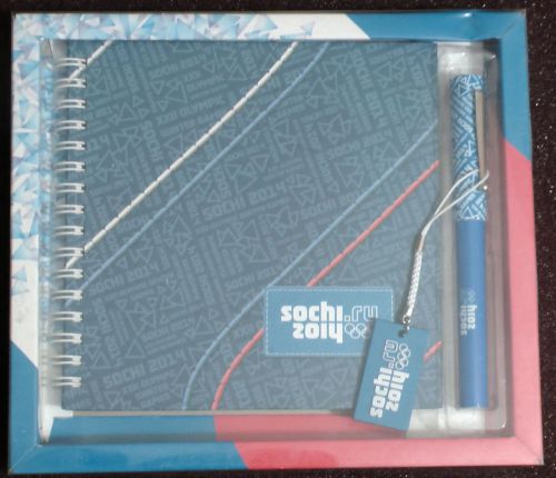 Notebook (A5) 60 pages with pen. Souvenir. Sochi 2014 Olympic Games Edition.