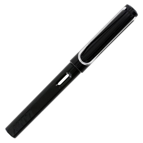 Lamy safari fountain pen, shiny black barrel, fine nib, (l19bkf) for sale