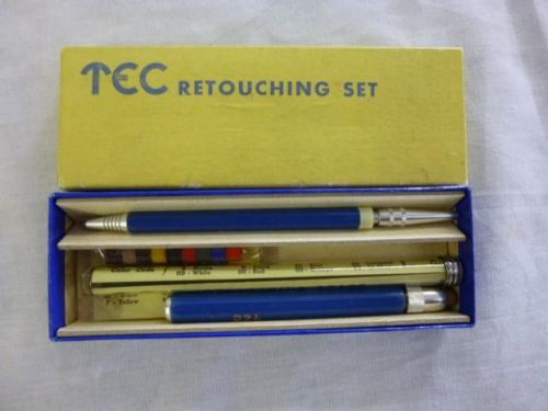 Vintage TEC &#034;Retouching Set&#034; Mechanical Drafting Tool Drawing Leadholder Pencil