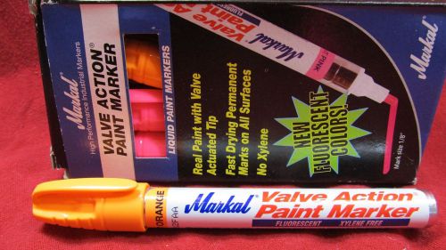 La-co_markal_valve action paint marker_fluorescent orange_97052_lot of 4 for sale