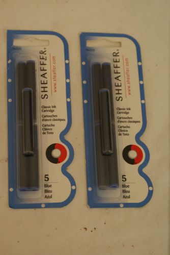 Sheaffer #96320 Classic Ink Cartridges Blue 2 Packs w/ 5 Each, 10 Total L#456
