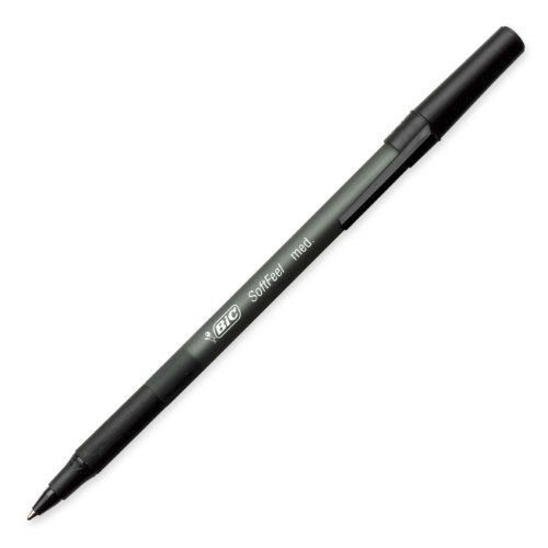 Bic softfeel stick ballpoint pen - medium pen point type - black ink (sgsm11bk) for sale