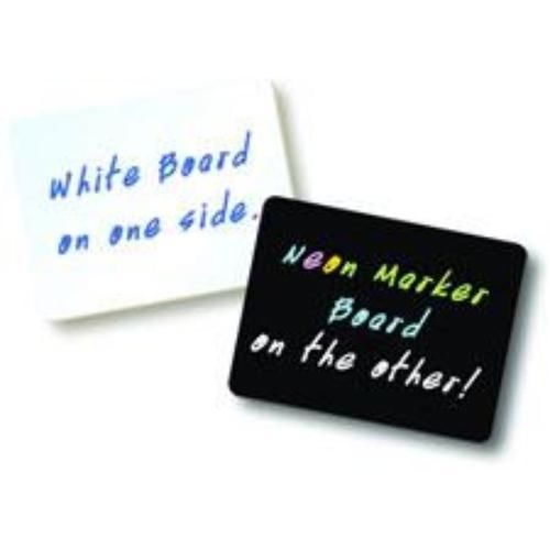 Chenille Kraft Double Sided Dry Erase Board Neon/White Classpack of 10