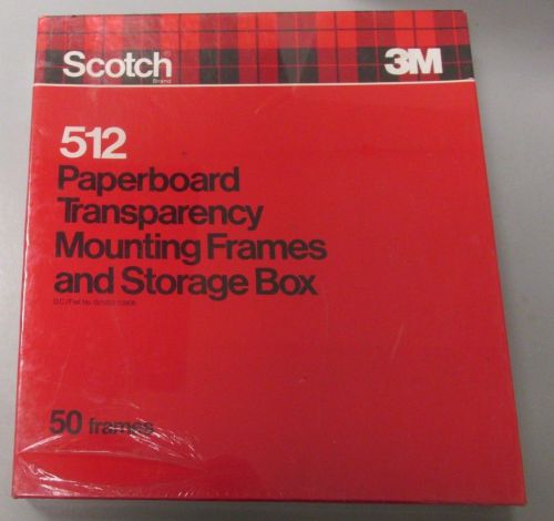 2 Scotch 3M 512 Paperboard Transparency Mounting Frames &amp; Storage Box 0819