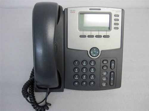 Cisco spa504g 4-line voip phone w/lcd display poe &amp; pc port+ stand #20027 for sale