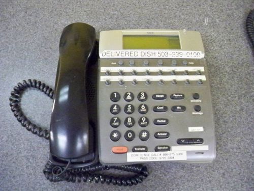 NEC DTH-16D-1 (BK) TEL Display Digital Telephone phone with handset 4S
