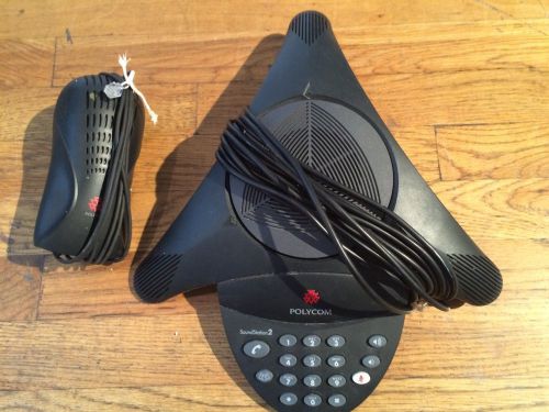 Audio Conferencing Polycom SoundStation 2 with Phone Jack and Wall Module