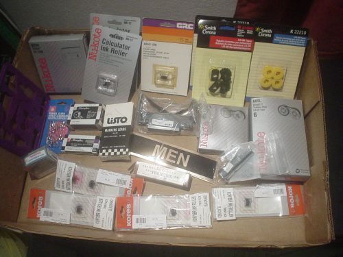 Office Grab Bag-Assortment of Ink-Tape-Lead-Rollers-RibbonTypewriters-calculator