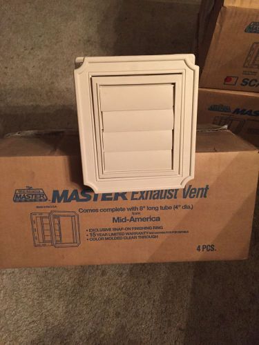 New Mid America Scalloped Master Exhaust Vent color 048 Almond Box of 4