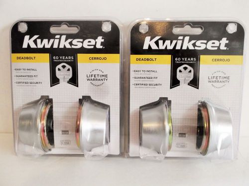 2 Sets Kwikset Double Cylinder Deadbolt 665 26D Satin Chrome