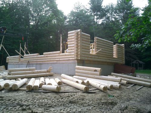 Log Cabin  Log Home Kit Pre-cut Wall Package  FULL LOG LARGE WHITE CEDAR