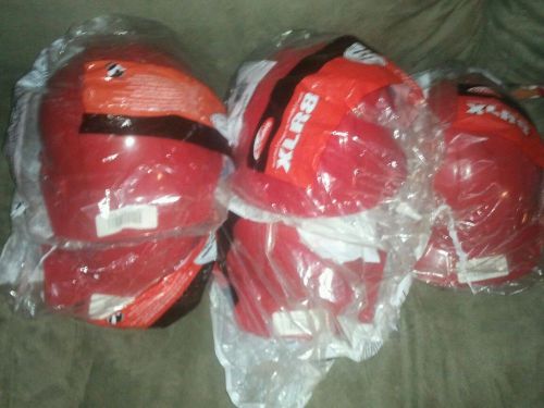 5 NEW AO Red Safety Hard Hats With New  Suspension .All Sealed in Plastic