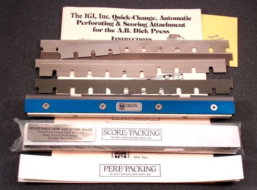 IGI Adjustable Perf &amp; Score AB Dick 360 375 8800 9800 9900 Series Printing Press
