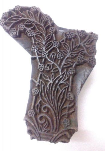 Vintage big size deep inlay handcarved rare pattern textile printing block/stamp for sale