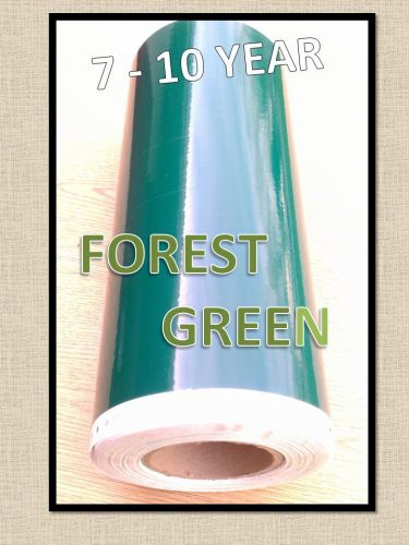 Forest green graphic vinyl film + adhesive back 15&#034; x 15&#039; roll 7 - 10 year life! for sale