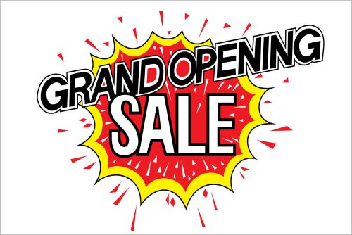 Grand opening sale vinyl sign banner /grommets 24x36&#034; made usa bv3 for sale