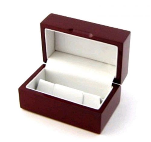 Rosewood Mens Cufflinks Jewelry Display Gift Box