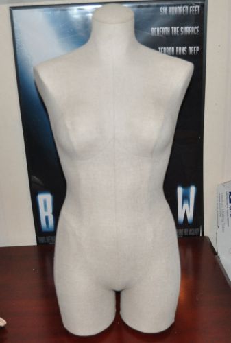 Lifesize Female Torso Mannequin - Fabric Covered - Fabric Top