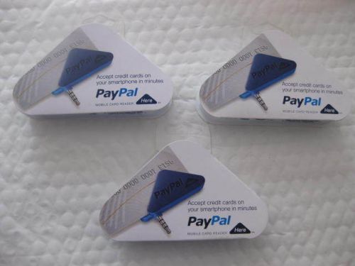 Lot of 3 Paypal Credit Card Reader New for iOS Android Devices